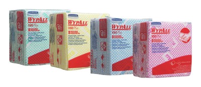 WypAll X80 Plus Wischtücher viertelgefaltet rot 240T - 19127