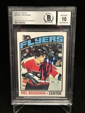 1976-77 Topps #26 Mel Bridgman Rookie Signed Beckett 10 Auto RC