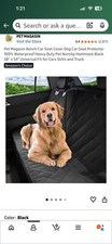 Dog Car Seat Cover for Back Seat, Waterproof Pet Standard 54"x 58" Black