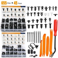 GOOACC 700Pcs Car Push Retainer Clips Auto Fasteners Assortment 30 Sizes Nylon