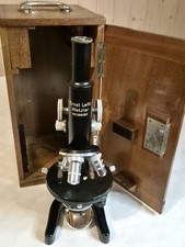 Antikes Ernst Leitz Wetzlar Mikroskop Seriennummer 368082 mit Holzkiste und OVP