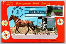 #C150 Amish Horse & Buggy Airmail FDC Maxi Card