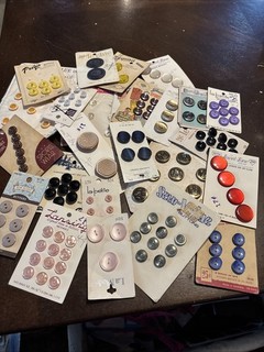 Lot Of 28 Vintage Carded Buttons