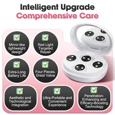 2 IN 1 Electric Facial  Eye Beauty Massager EMS Red Light Massage Firming Skin