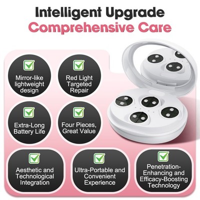 2 IN 1 Electric Facial & Eye Beauty Massager EMS Red Light Massage Firming Skin