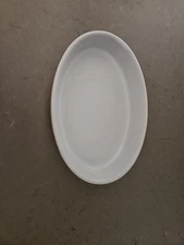 Emile Henry France Oval Baking Dish 8.5" x 6" White Casserole