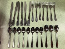 Oneida USA FLIGHT RELIANCE Stainless Flatware 24 pieces