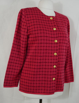 PETER HAHN 100% REINE SCHURWOLLE Elegante Luxus Strickjacke Größe 38/40 WIE NEU!
