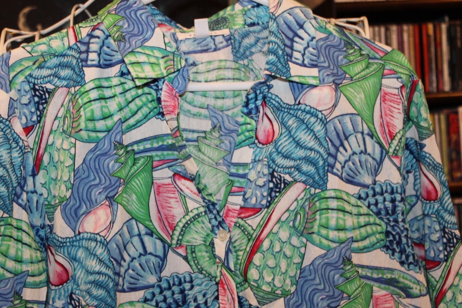 Talbots blue green Seashell Shell pattern Cotton … - image 2