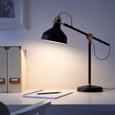 NEW VINTAGE IKEA RANARP WORK DESK ANGLE LAMP BLACK ADJUSTABLE MODERN INDUSTRIAL