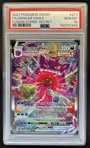 2021 Pokemon SWSH Fusion Strike Gengar VMAX #271/264 PSA 10 GEM MINT
