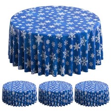 Pieces Christmas Snowflake Plastic Party Tablecloth 3 Blue