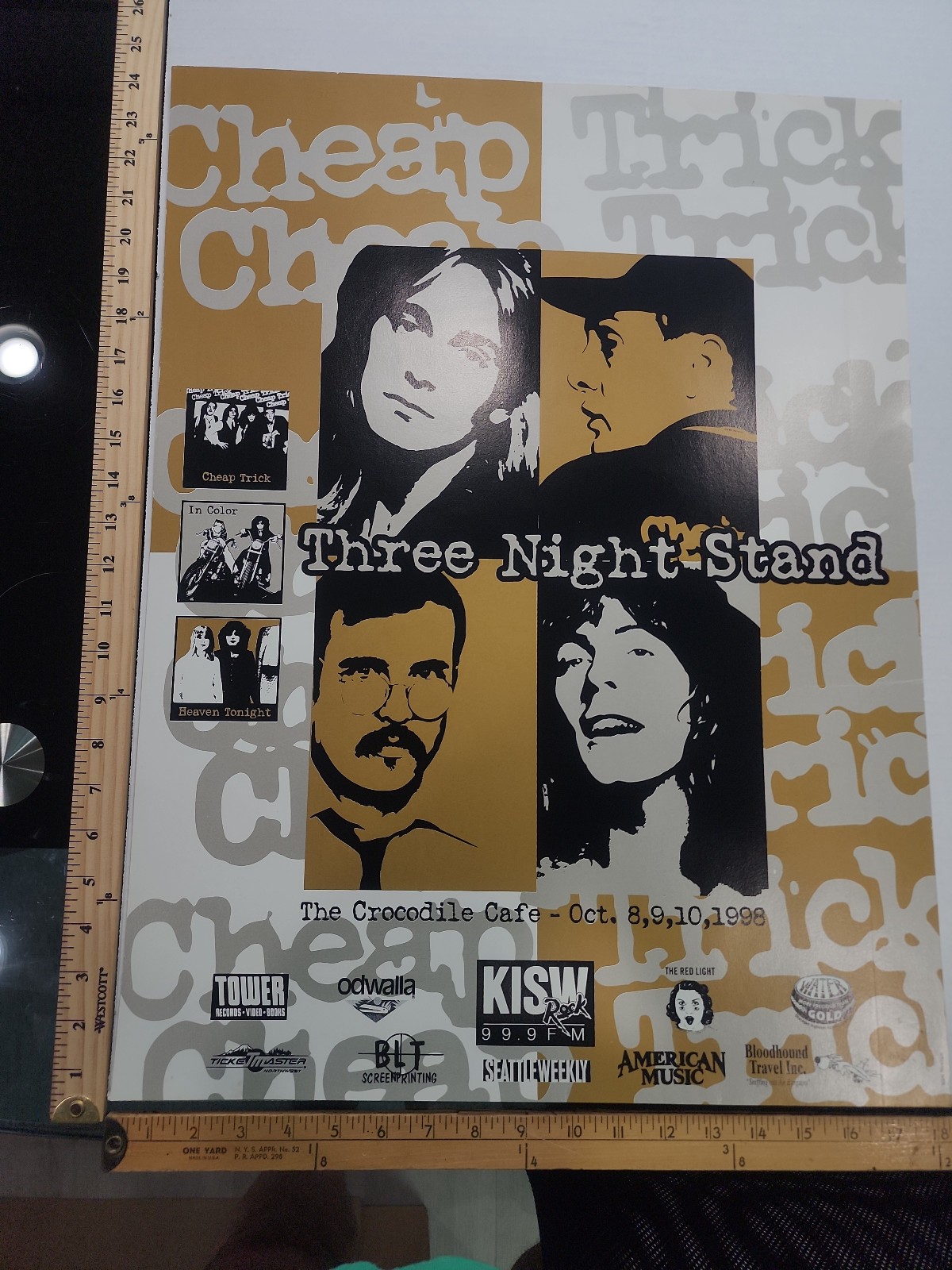 Lot 3 Cheap Trick Promo Posters Three Night Stand  18x24 & Heaven Tonight 12x24