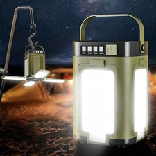 Solar Camping Lantern Foldable Camping Light Waterproof Rechargeable Lantern LED
