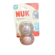 NUK Air Flow Pacifier 6-18 Months Glow in the Dark Orthodontic Silicone