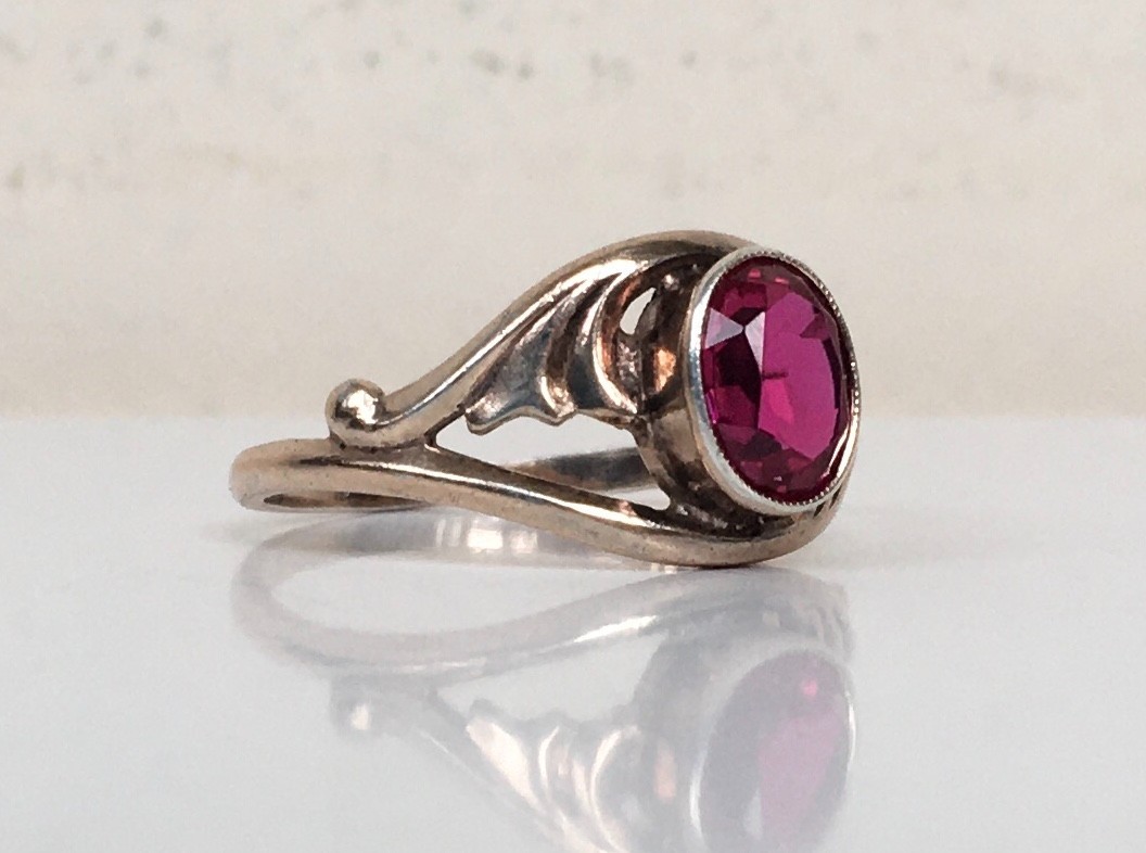 Ring № 93 Vintage Soviet Red Ruby Ring Silver Rin… - image 10