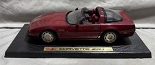 Maisto 1:18 Corvette ZR  1 1992   Diecast   Red Sports Car Model   Display Ready