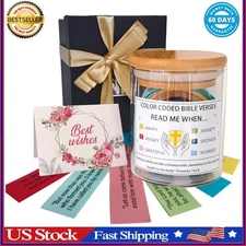 Christian Gifts for Women Bible Verse Jar 90 Color Coded Bible Verses in a Jar