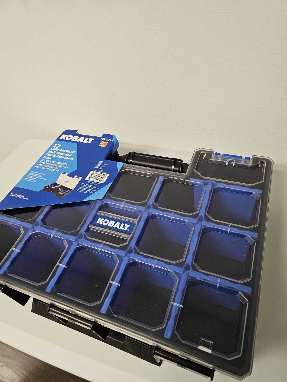Kobalt 17-Compartment Wall Mounted Large Plastic Small Parts Organizer 4952312