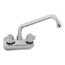 Kratos Commercial Wall-Mounted Kitchen Faucet with 4" Centers and 12" Swing