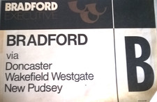 RAILWAY CARRIAGE WINDOW IDENTIFICATION LABEL (BRADFORD EXECUTIVE)