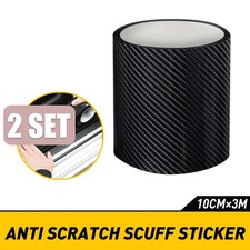 2SET 3M*10CM Anti Scratch Scuff Cover Sticker Protector Carbon Fiber Universal