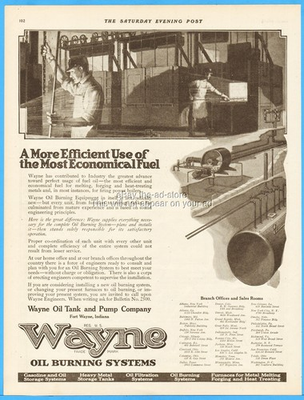 #ad #ad 1921 Wayne Oil Tank amp; Pump Co. Fort Wayne IN Fuel Oil Equipment Ad $10.99