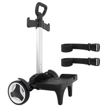 Mochila Trolley Carro con Ruedas Silencioso Ruedas Grandes con Protector de Borde, Negro