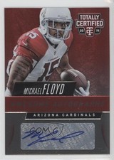 2014 Panini Totally Certified Awesome Auto Red Michael Floyd #AA-MF Auto 0o9