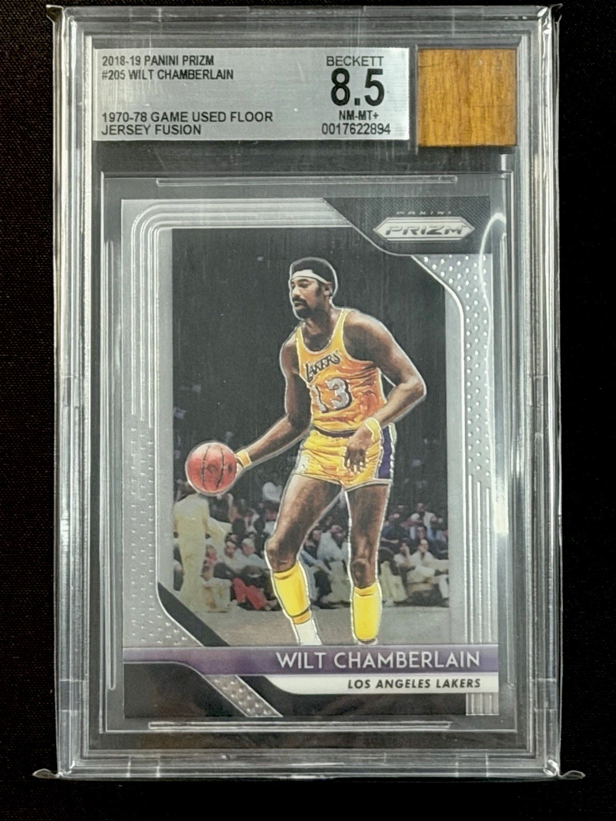 Wilt Chamberlain Jersey Fusion BGS 8.5 Game Used Buffalo Braves Floor Lakers JF view 1