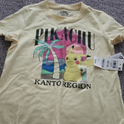 Epic Threads Pikachu Pokémon Graphic Tee Kids S (7/8) Yellow Crew Neck