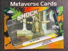 2026 Topps Chrome WWE #VIR-2 AJ Styles Orange Refractor Viral Shock 12/25 SP