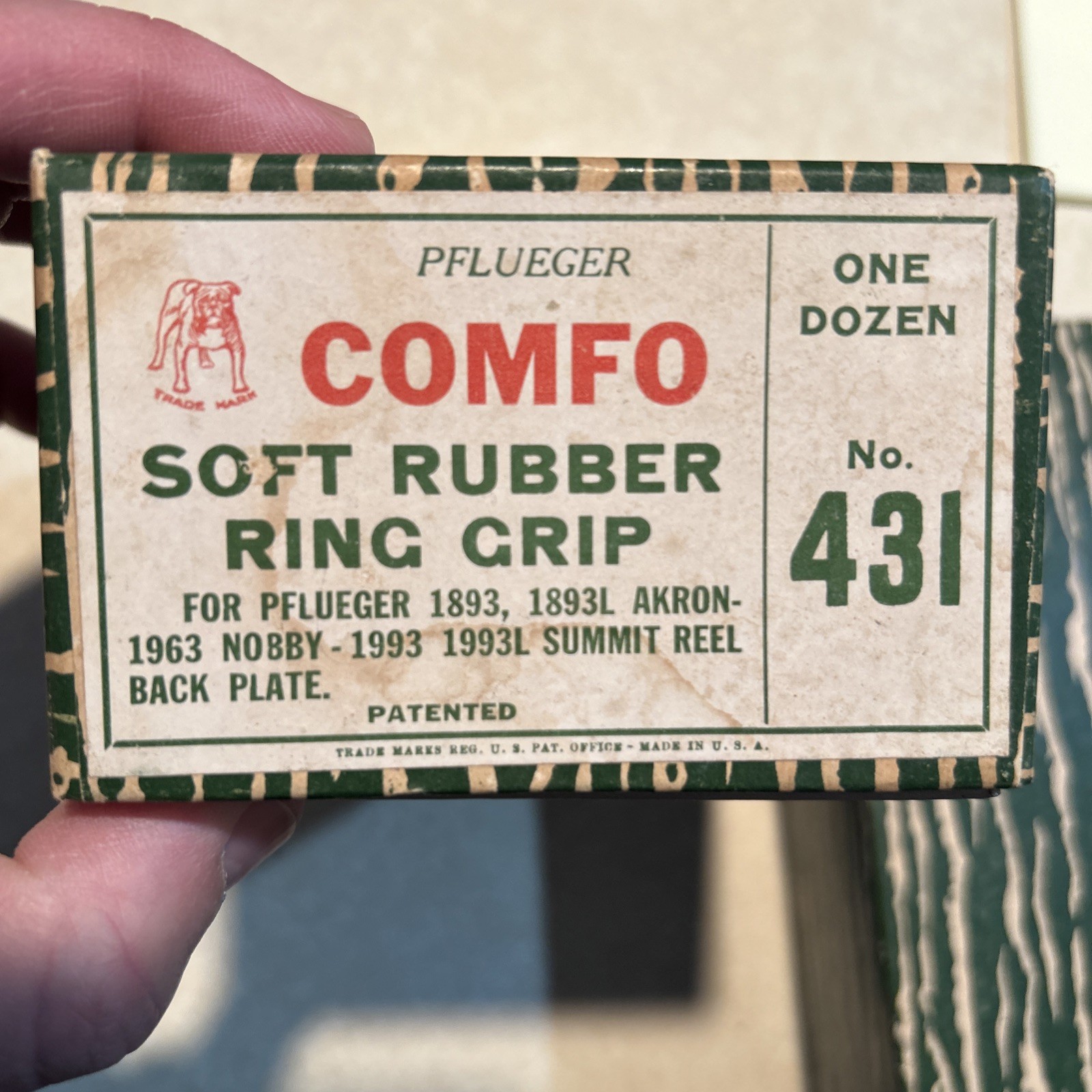 Vintage Pflueger No 431 Soft Rubber Ring Grip Replacement Grips Read Description