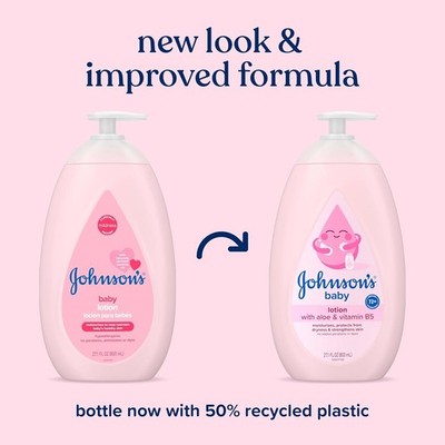 Johnson's Moisturizing Pink Baby Body Lotion with Coconut Oil, 27.1 oz