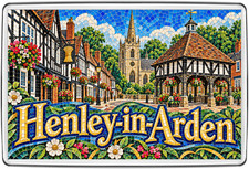 Henley-in-Arden Warwickshire Mosaic Fridge Magnet Travel Souvenir Gift England