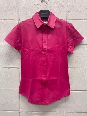 JITROIS Rosa Lammfell Stretch Hemd M Größe Made In France Stretch Slim Fit JAPAN