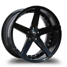 Marquee Wheels M3226 20x10.5 5x114.3 38 Black - Glossy Wheel Rim Fits Mustang