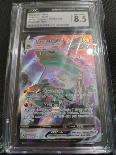 Pokemon TCG Rayquaza VMAX TG20/TG30 Silver Tempest Trainer Gallery CGC 8.5