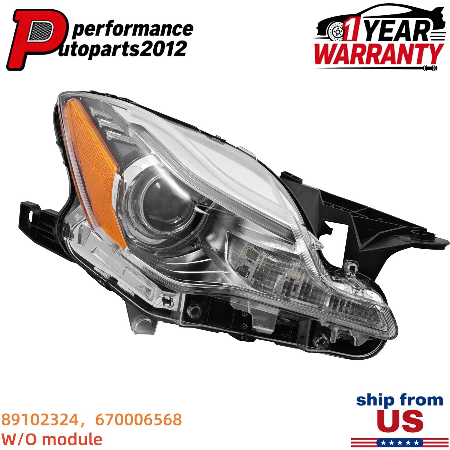 Maserati Quattroporte 2014-2017 Front Right Headlight P/N 89102324
