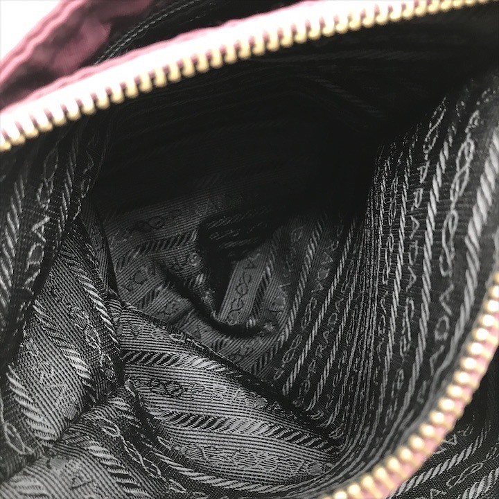 Good Condition PRADA Triangle Logo Tessuto Nylon Chain Shoulder Bag Bordeaux Bra thumbnail 8