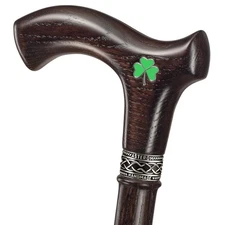 Handmade Irish Walking Cane for Men & Women, Stylish Three-Leaf Design