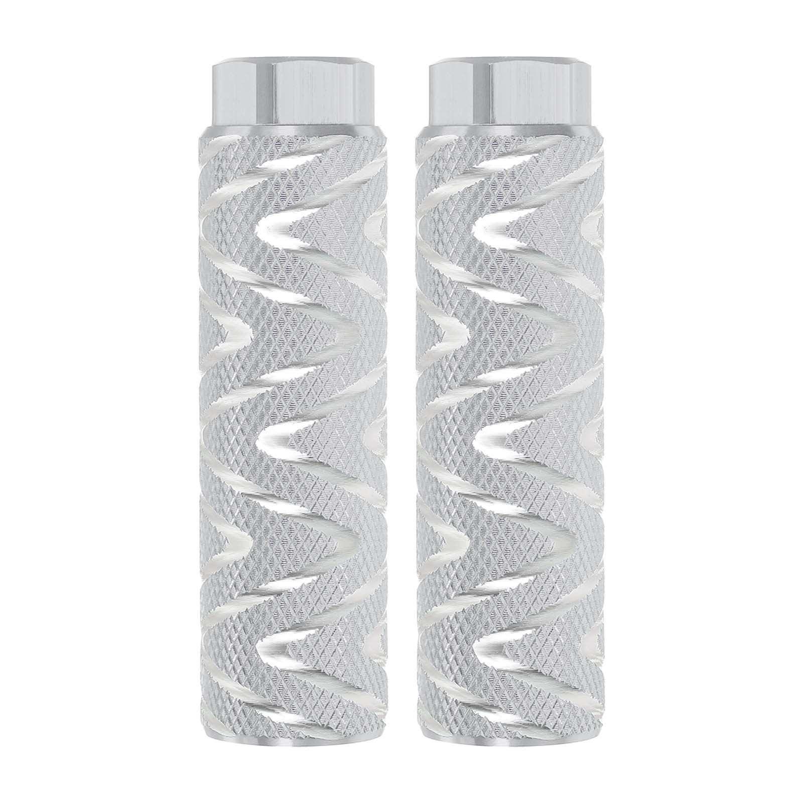 2pcs Aluminum Alloy Bike Pegs for 3/8 Inch Axles BMX Stunt Pegs White