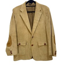Vintage 70s Tan Levi's Sportswear Men's Corduroy Blazer Jacket Size 40R