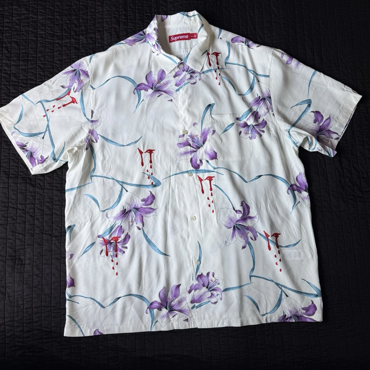 Supreme Short Sleeve Regular Fit Casual Button-Down Shirts for Men 