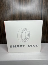 Smart Ring Activity Tracker Size 7 Silver Waterproof Rechargeable w/ Cable Guide