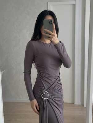 Bershka Kleid Gr. 36 (S) NEU mit Etikett Raffung & Herzschnalle