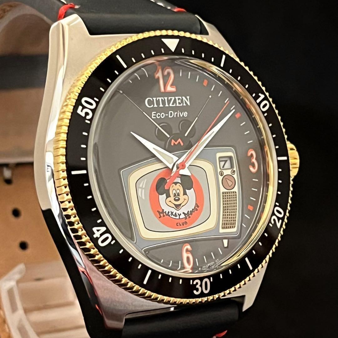 CITIZEN Disney Mickey Eco-Drive Unisex Watch Gray 42mm 100M Pin Box Refurb image 6