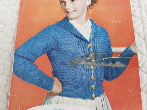 P&B Wools QK Strickanleitung Nr. C-453 Raglan Strickjacken 26-32" Vintage - Bild 2 von 4