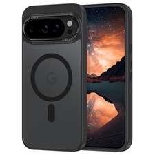 Magnetic Shockproof Slim Translucent Matte Case for Google Pixel 10 Pro XL, Blac