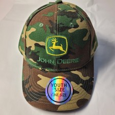 John Deere Baseball Hat Youth Camo Embroidered Logo JSB241HA07002